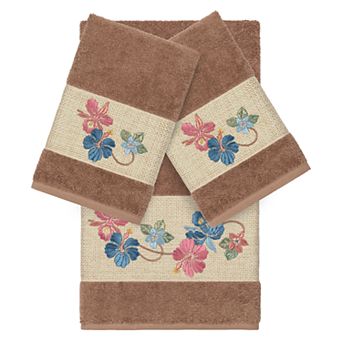 Linum Home Textiles Turkish Cotton Caroline Embellished Bath Towel Collection