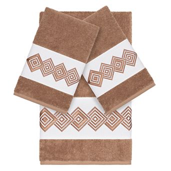 Linum Home Textiles Turkish Cotton Noah Embellished Bath Towel Collection