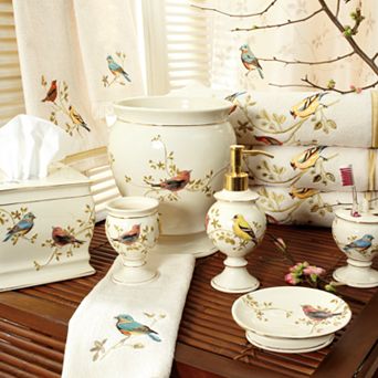 Avanti Gilded Birds Bathroom Accessories Collection