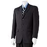 Chaps Striped Deco Wool Charcoal Suit Separates - Big & Tall