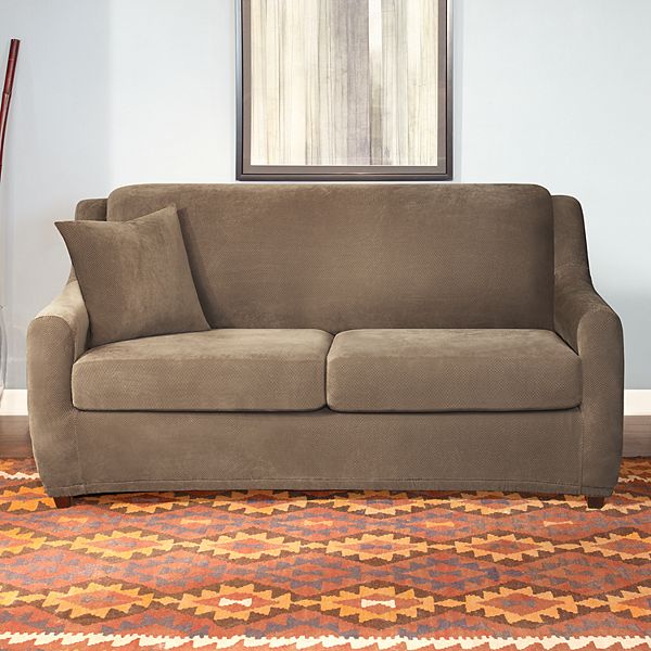 Sure Fit Stretch Pique Slipcovers, Sure Fit Stretch Piqué 3 Seat Individual Cushion Sofa Covers