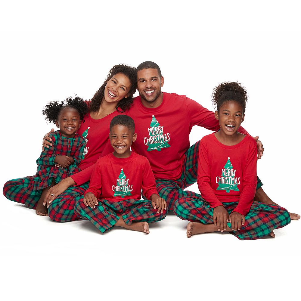 Jammies For Your Families Red Plaid Merry Christmas Family Pajamas