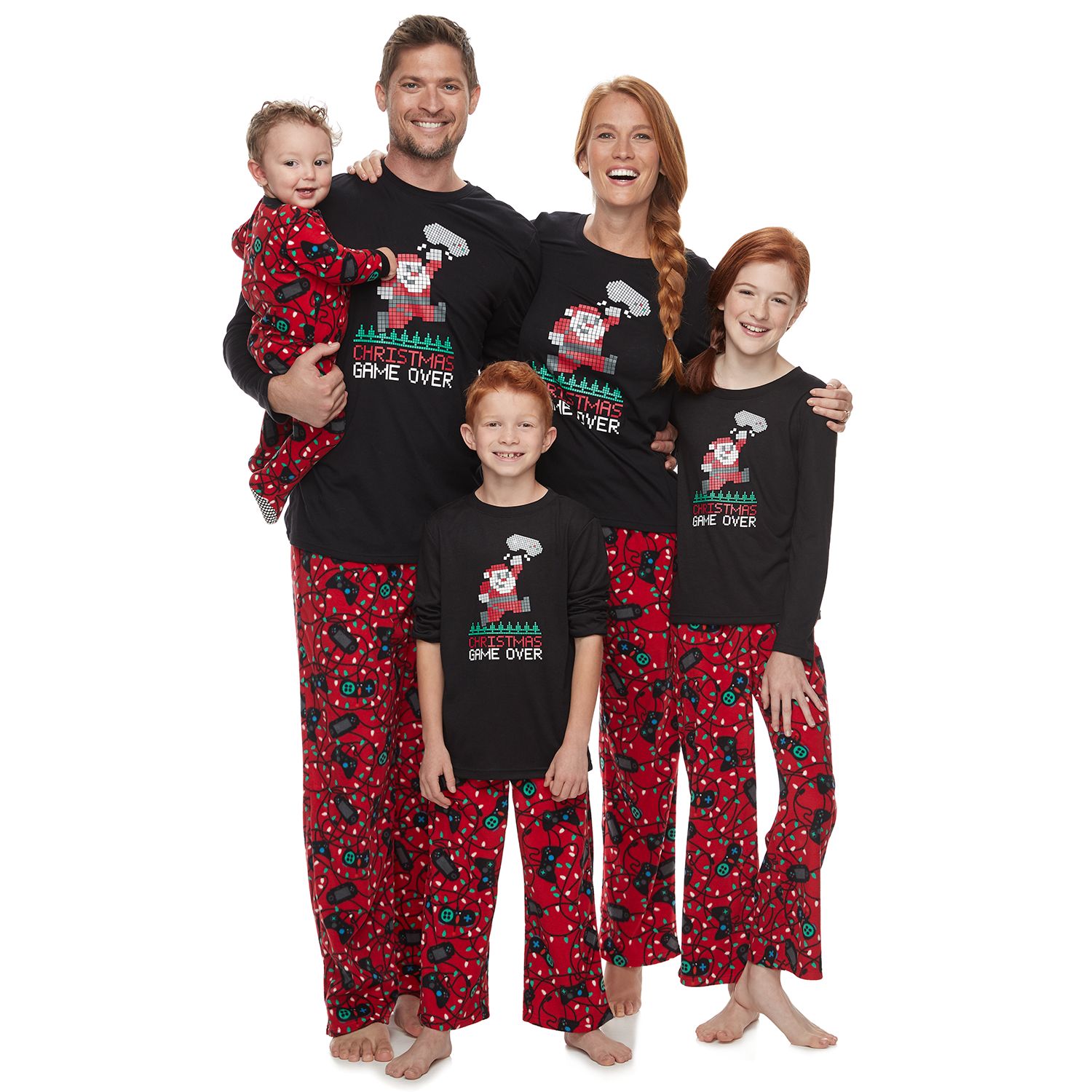 Families Christmas Game Over Pajamas