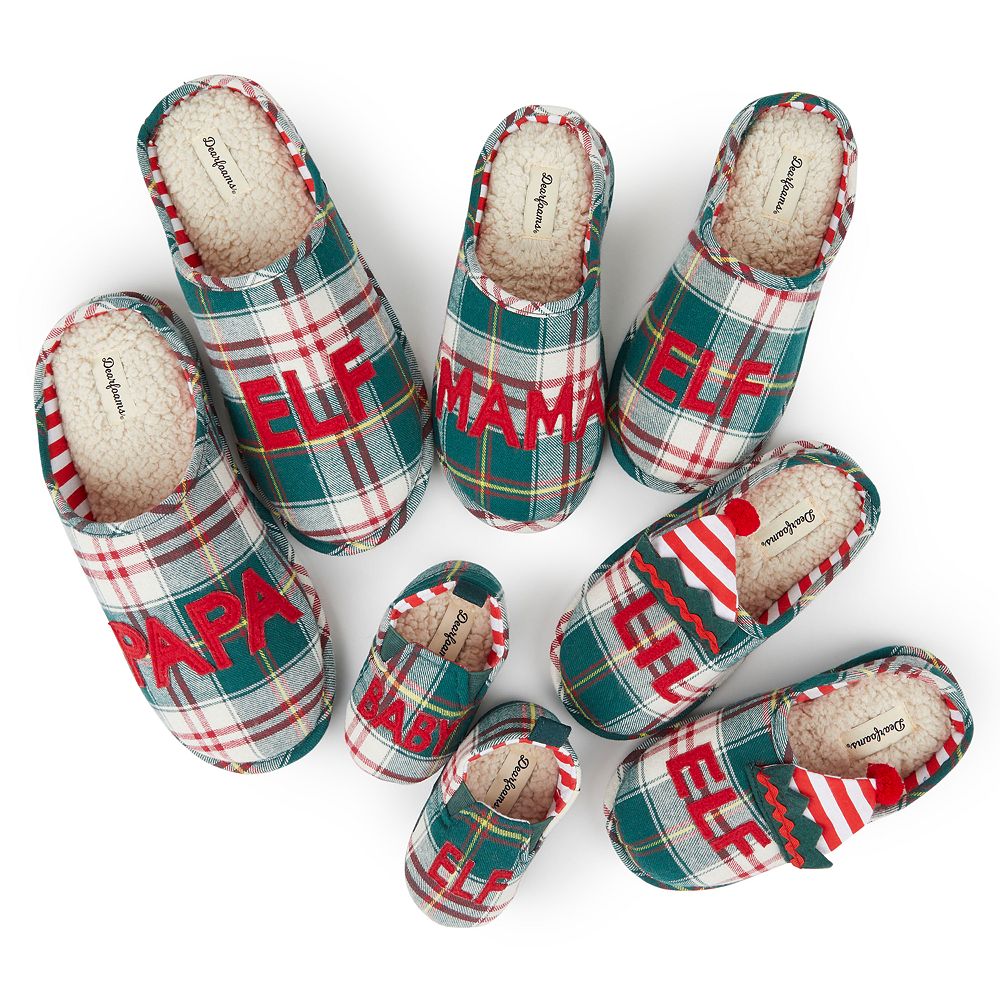 Dearfoam plaid online slippers