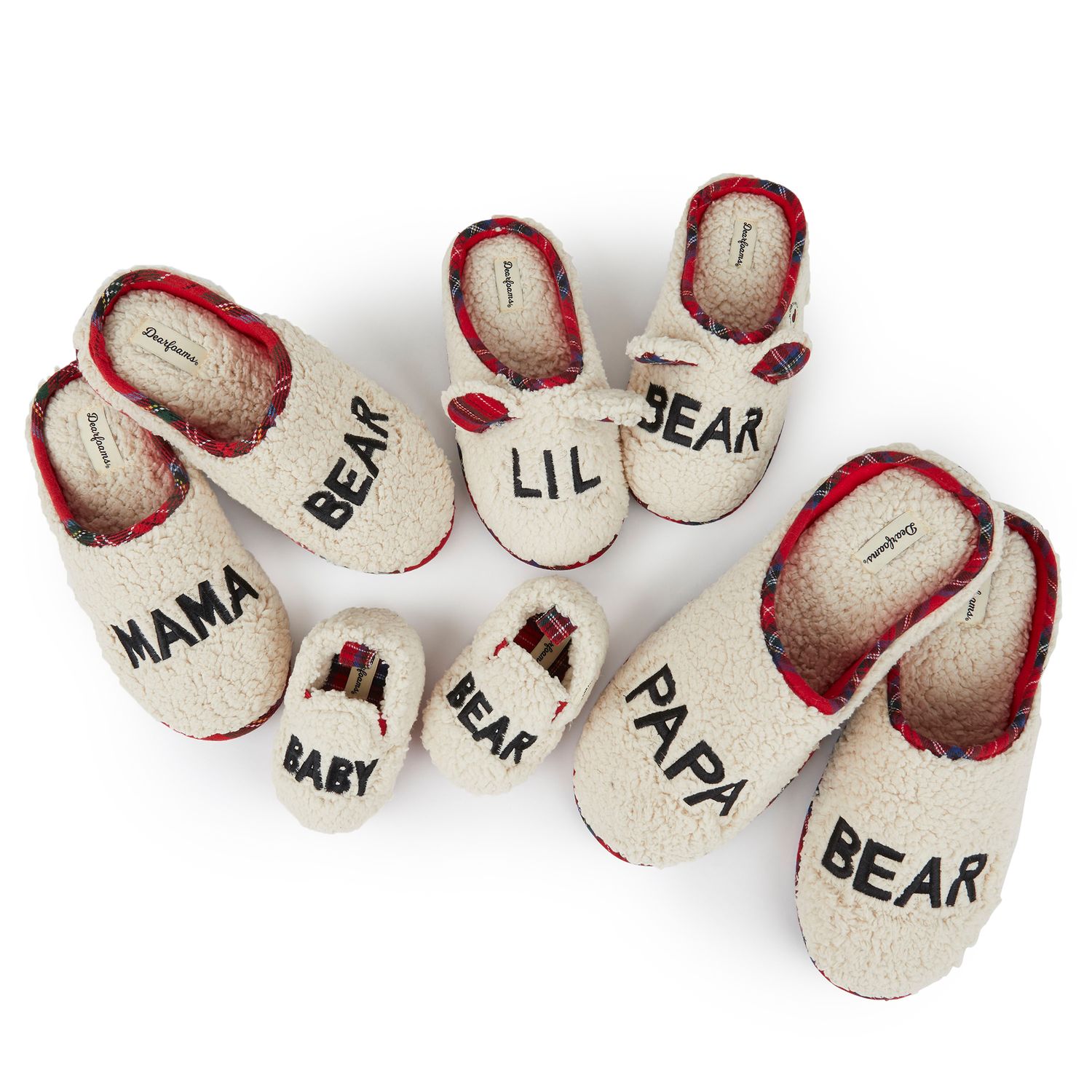 dearfoam family bear slippers