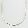 Sterling Silver Two Tone Reversible Herringbone Chain Necklace