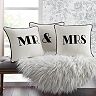 Edie@Home Celebrations Embroidered Appliqued "Mr & Mrs" Throw Pillow Collection