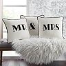 Edie@Home Celebrations Embroidered Appliqued "Mr & Mrs" Throw Pillow Collection