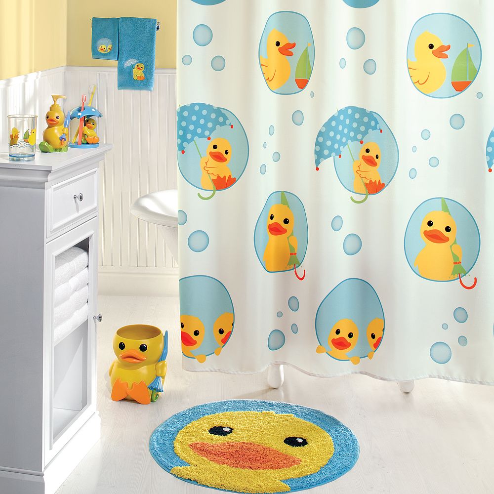 accessories duck bathroom bath jumping rubber kohls ducky decor shower sets beans lucky kid ducks bathrooms curtains kohl sold