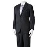 Chaps Classic-Fit Pin-Striped Wool Charcoal Suit Separates