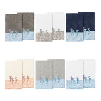 Linum Home Textiles Turkish Cotton Sofia Embellished Bath Towel Collection