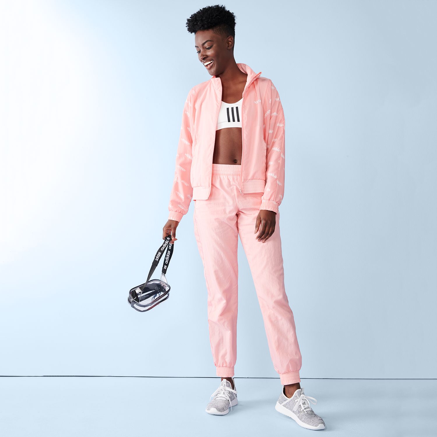 pink adidas outfit