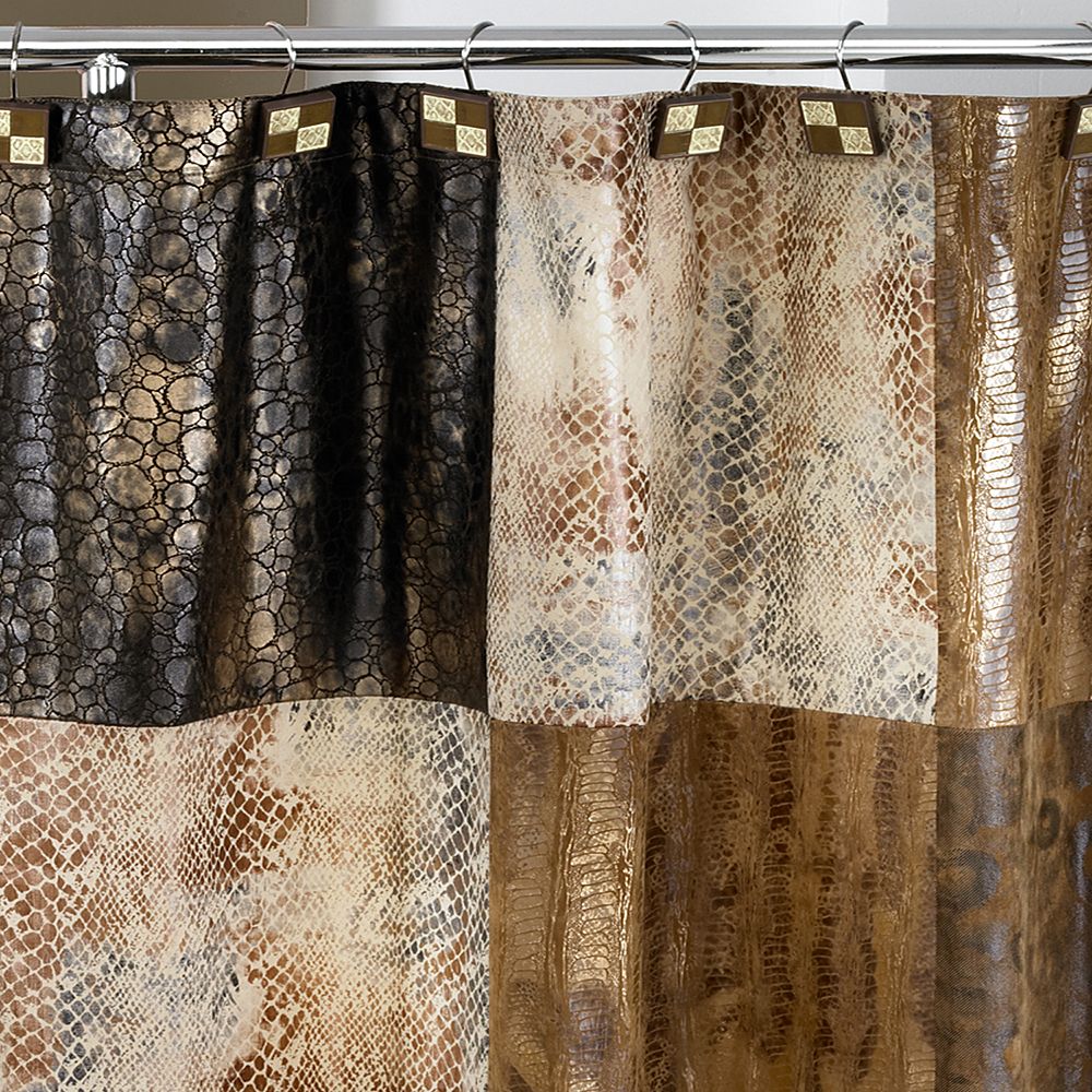 Popular Bath Zambia Shower Curtain, Faux Leather Shower Curtain