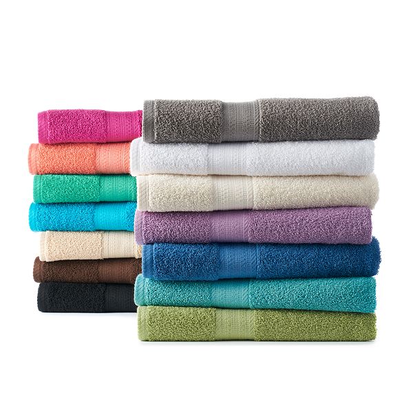 Pack of 4 The Big One Solid Bath Towel 30" x 54" 100% Cotton Coral 