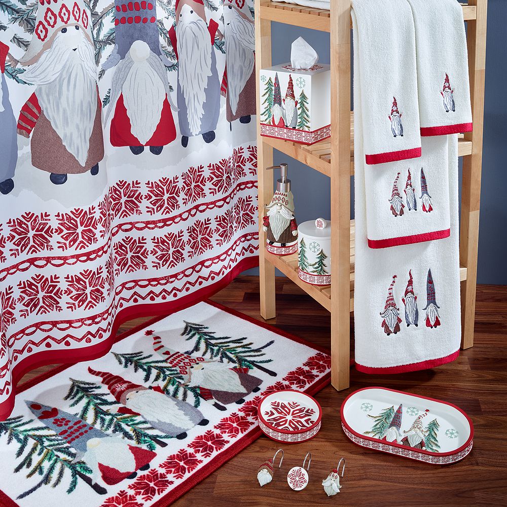 Avanti Christmas Gnomes Bath Accessories Collection