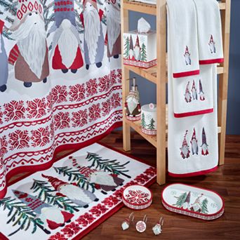 Avanti Christmas Gnomes Bath Accessories Collection