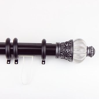 Rod Desyne Royal Traverse Adjustable Window Curtain Rod &amp; Rings