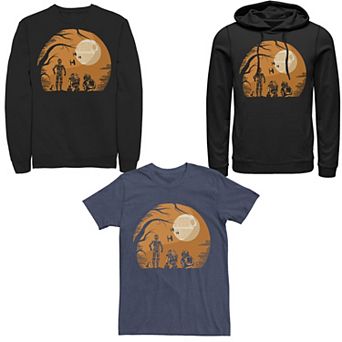 Men's Star Wars Droids Trick-Or-Treat Halloween Orange Death Star Tops