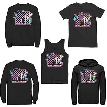 Men's MTV Checkered Zombie Hands Trick-or-Treat Halloween Tops