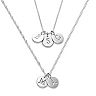 PRIMROSE Sterling Silver Letter Disc Charm Necklace Collection