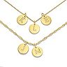 PRIMROSE 18k Gold Over Silver Letter Disc Charm Necklace Collection