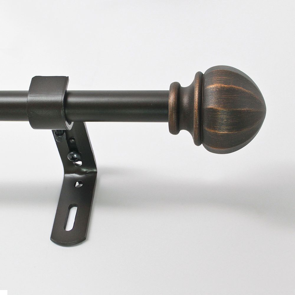 Decopolitan Faceted Ball Window Curtain Rod Collection