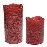 <p>Inglow Pomegranate Flameless LED Rustic Pillar Candles</p>