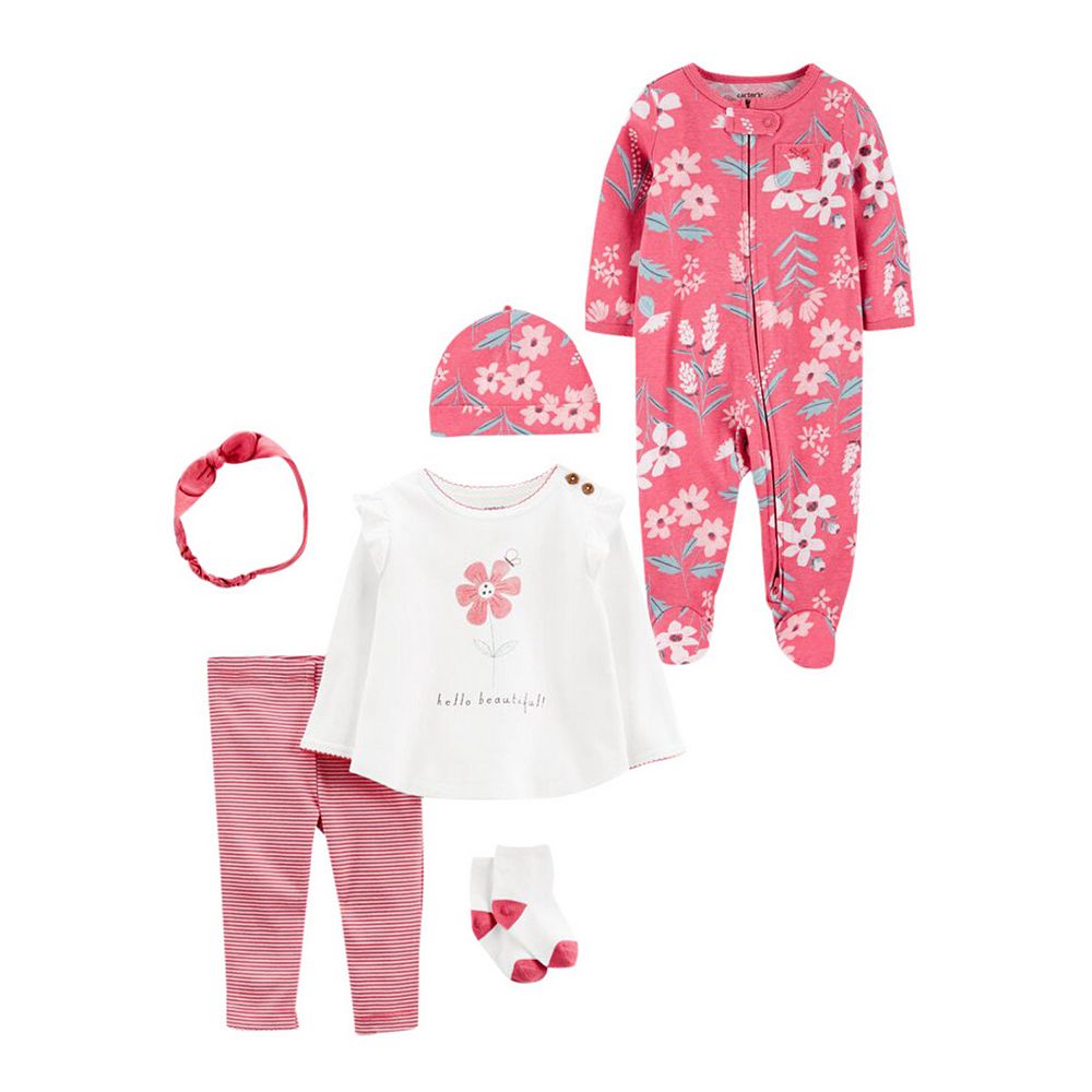 Baby Girl Carter's 6Piece Hello Beautiful Collection