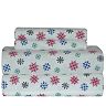 Pointehaven Rainbow Snowflake Flannel Sheet Set