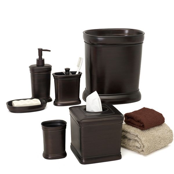 Zenna Home Marion Bathroom Accessories, Rubbed Bronze Bathroom Set