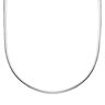 Silver-Bonded Oval Snake Chain Necklace