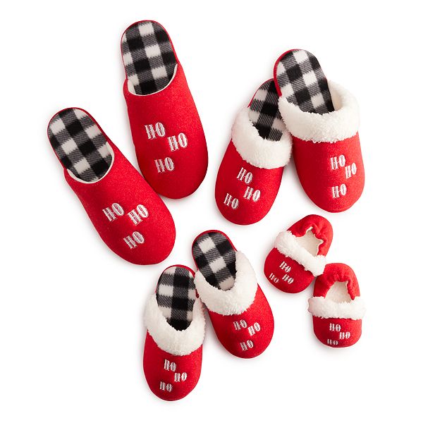 Jammies For Your Families Ho Ho Ho Family Slipper Collection