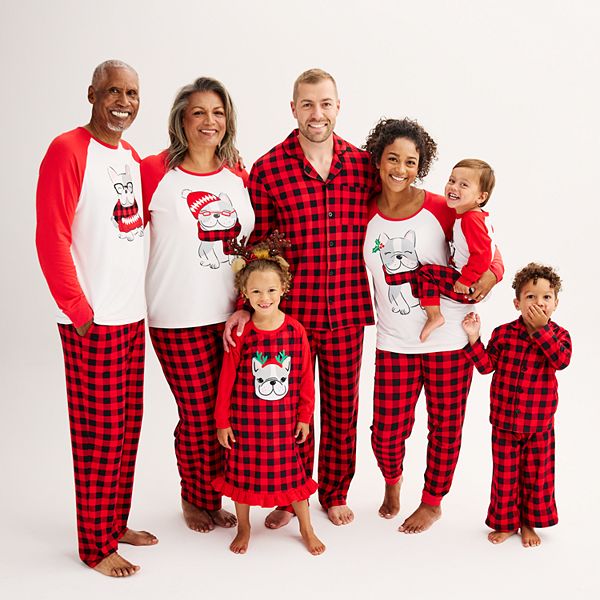 Big & Tall Jammies For Your Families® Frenchie Top & Bottoms