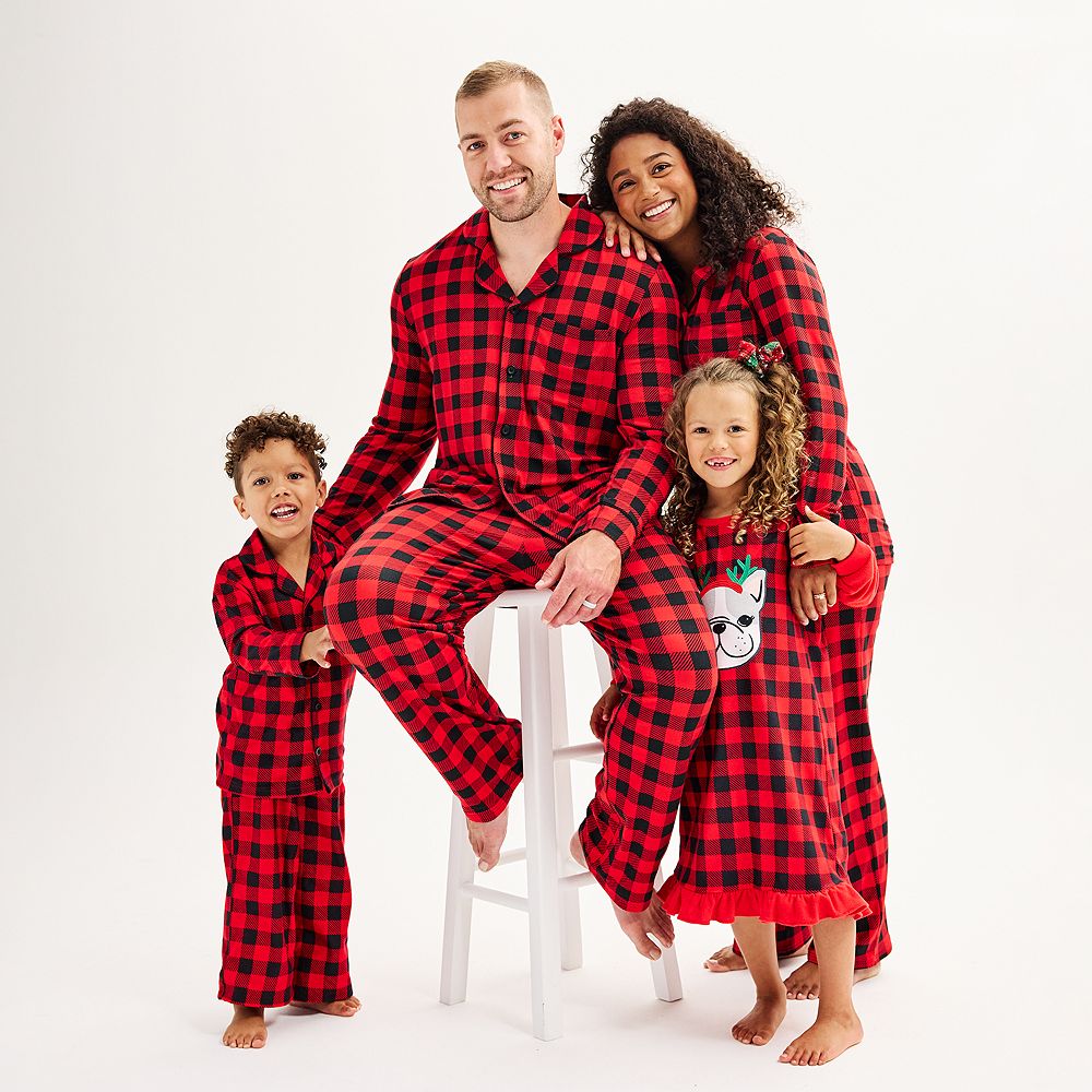 Family Pajamas Matching Family Pajamas Baby Plaid One-Piece Footed