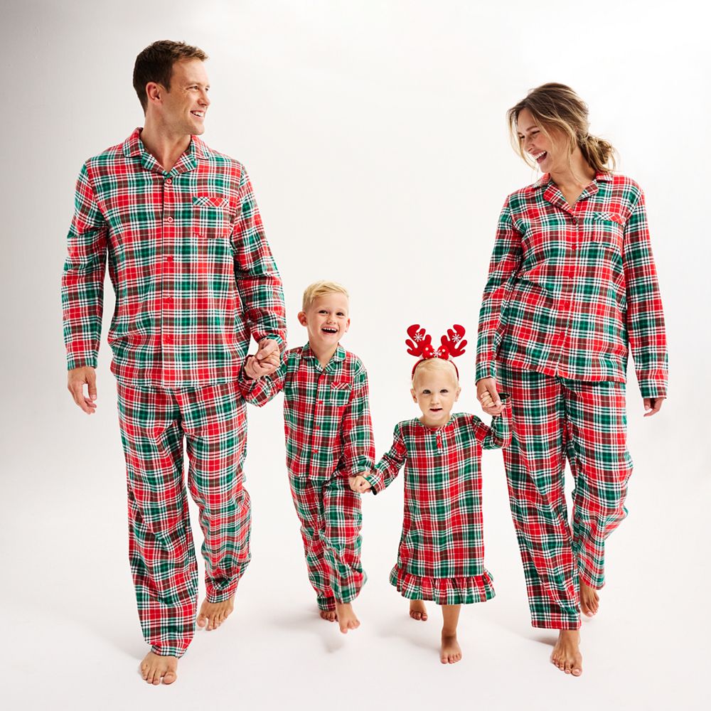 Holiday Time Pet Plaid Matching Family Pajamas, 1-Piece, Sizes XS-2XL