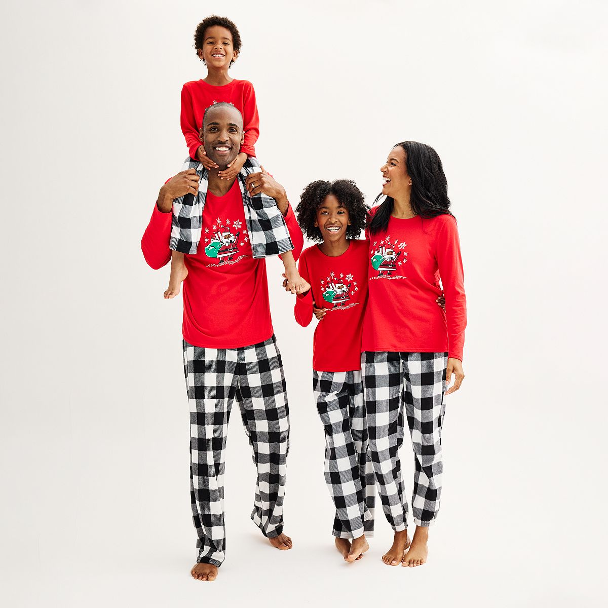 Jammies For Your Families® Deep Tone Doodle Santa Pajama