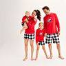 Jammies For Your Families® Doodle Santa Long Sleeve Top & Shorts Pajama Collection