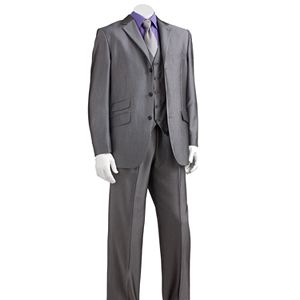 Steve Harvey Striped Gray Suit Separates