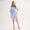 Plus Size Sonoma Goods For Life® Femme Linen-Blend Shorts & Camp Shirt Separates