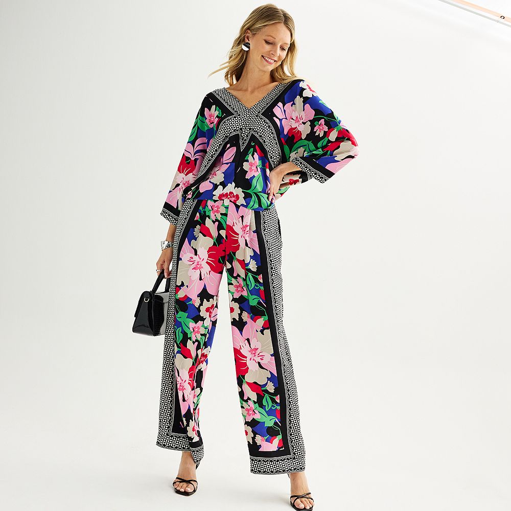 Women's Nine West Satin PullOn Trousers & Satin Top Separates