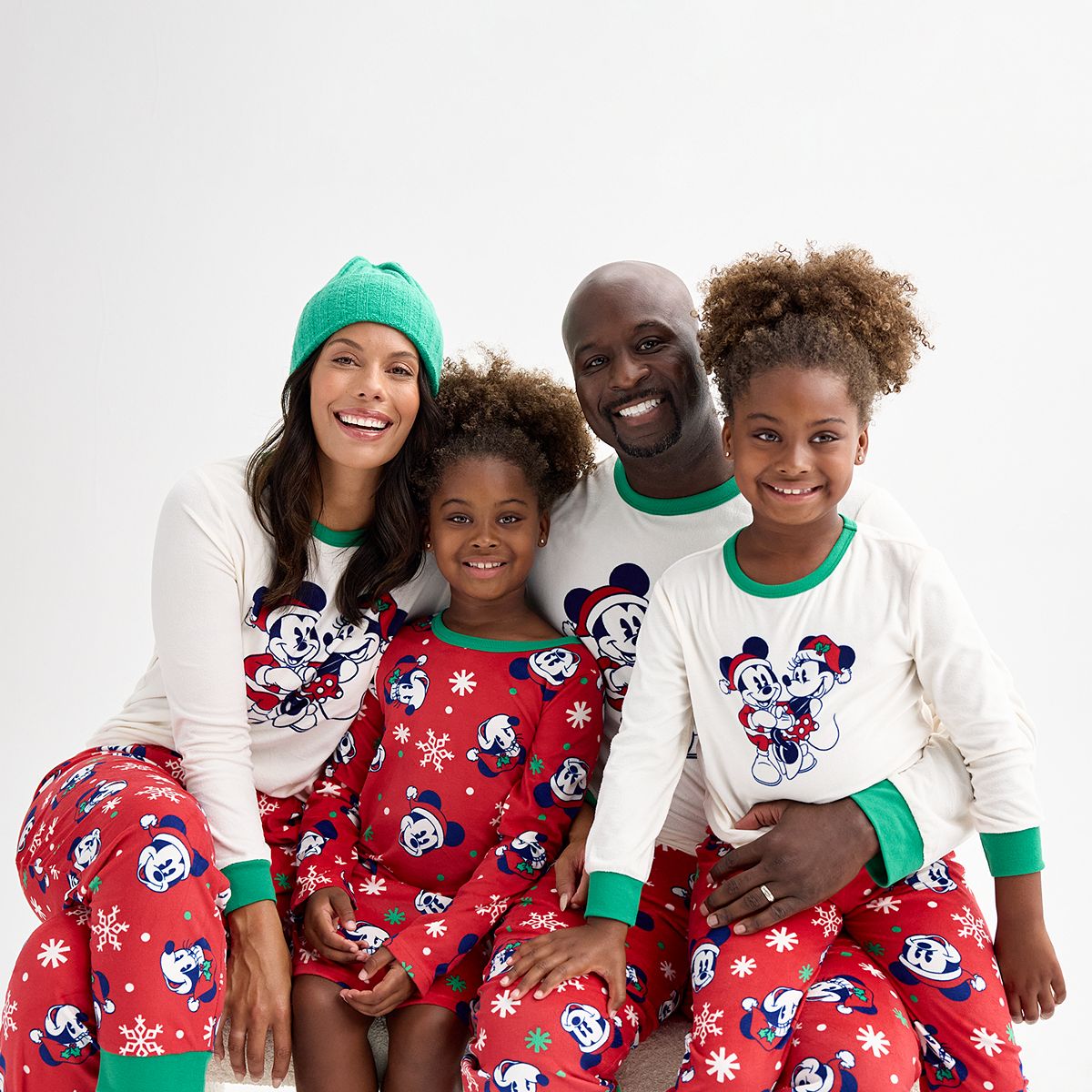 Matching Mickey christmas pajamas for the family