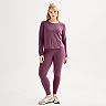 Women's FLX High-Rise Affirmation Rib 7/8 Leggings & Long Sleeve Tee Matching Set
