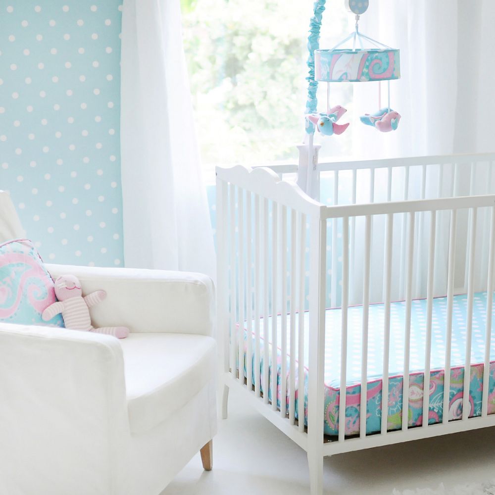 My Baby Sam Pixie Baby Aqua Bedding Coordinates