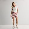 Juniors' Hello Kitty All Over Print Shorts & Graphic Tee Matching Set