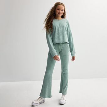 Girls 7-20 Limited Too Ribbed Top & Flare Pants Set