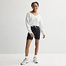 Girls 7-16 Limited Too Cinch Front Fleece Top & Bike Shorts Set