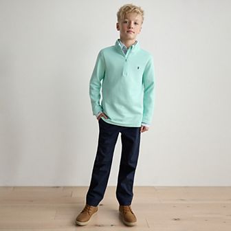 Boys 8-20 IZOD Plaid Shirt & Quarter-Zip Pullover Collection