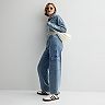 Juniors' Vanilla Star Ultra-Cozy Cargo Pants & Colorblock Shirt Matching Set