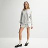 Women's FLX French Terry Oversized Crewneck Sweatshirt & Terry Shorts Matching Set