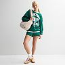 Women's Limited Too Tipped Fleece Crewneck Pullover & Fleece Shorts Matching Set